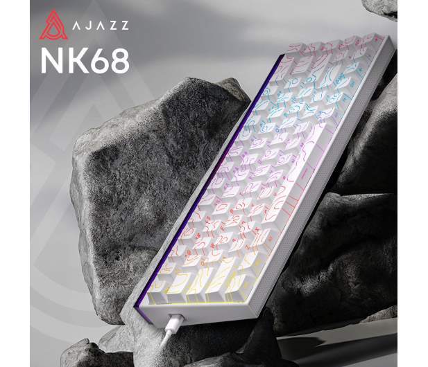 Ajazz NK68 Red Switch biała - 1536378 - zdjęcie 6